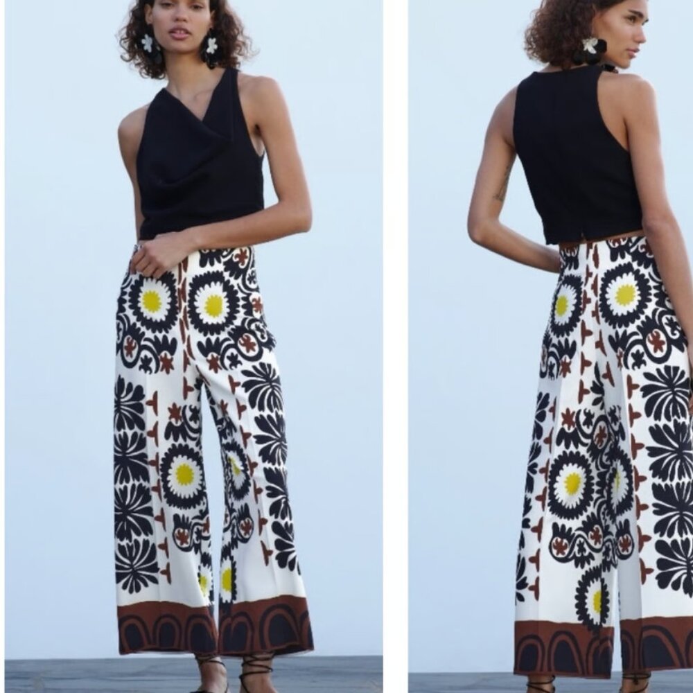 NWT Zara Wide Leg Pants - Size Small